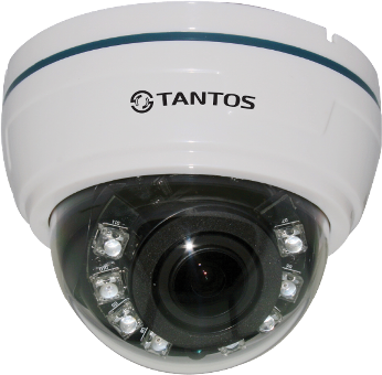 Tantos TSc-Di1080pHDv (2.8-12) 2Mp Купольная видеокамера UVC (AHD, TVI, CVI, CVBS), 1/2.8&quot; Sony Progressive CMOS Sensor, 1920 х1080, 0.01лк(цвет)/0.001лк(ч/б)/0лк (вкл. ИК), день/ночь, ИК-подсветка до 20м, DC12В/300mA, от -10°С до +60°С, ø112x85мм, IP54