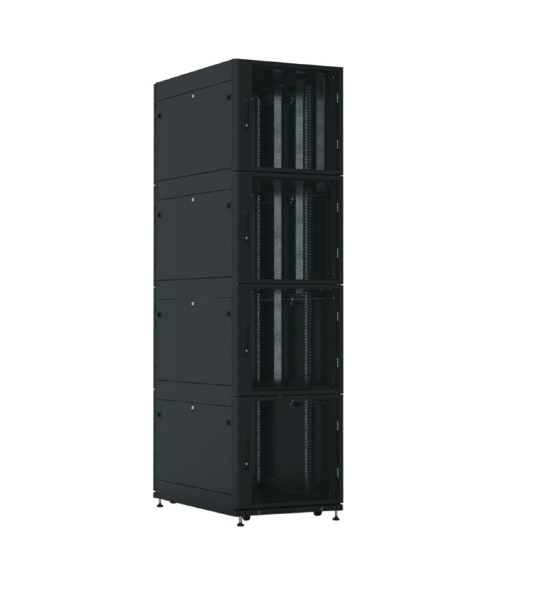ЦМО ШТК-СП-К-4-44.6.10-44АА-Ч Шкаф серверный ПРОФ напольный колокейшн 44U (600х1000) 4 секции, дверь перф. (2шт), черный, в сборе