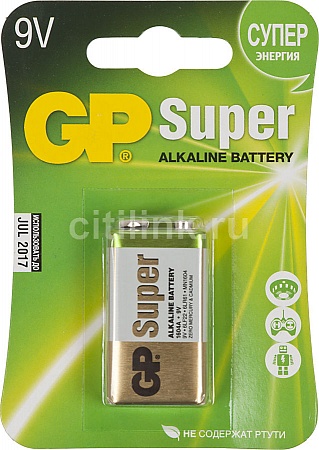 GP Super Alkaline 1604A 6LR61 9V 550mAh Батарея (1шт/уп)