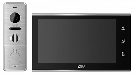 CTV DP4705AHD B Комплект цветного видеодомофона (7&amp;quot;), в составе: панель CTV-D400FHD S, монитор CTV-M4705AHD B