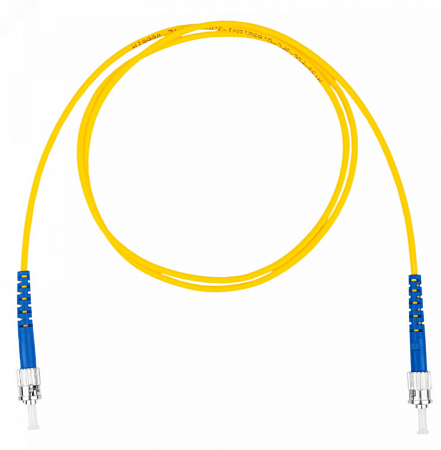 Шнур оптический коммутационный (патч-корд), ST-ST симплекс (simplex) OS2, нг(А)-HF, желтый, 1,0 м