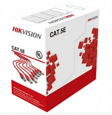 Hikvision DS-1LN5E-S UTP для внутренней прокладки 8жил/4пары 24 AWG CAT5e (305м/бухта).