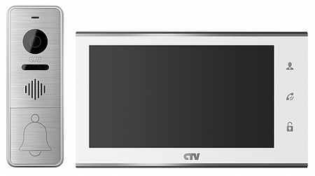 CTV DP4705AHD W Комплект цветного видеодомофона (7&amp;quot;), в составе: панель CTV-D400FHD S, монитор CTV-M4705AHD W