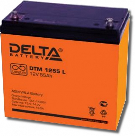Deltа DTM 1255 L аккумулятор герметичный свинцово-кислотный