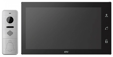 CTV-DP4102FHD B (Black/Silver) Комплект цветного видеодомофона: панель CTV-D4000FHD S, монитор CTV-M4102FHD B