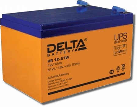 Deltа HR12-51W Аккумулятор герметизированный cвинцово-кислотный