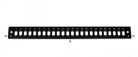 Панель лицевая для выдвижной оптич. полки, 24 SC Simplex/24 LC Duplex, черный