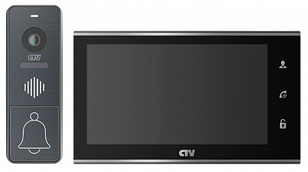 CTV DP4707IP B Комплект IP-видеодомофона, в составе: панель CTV-D4000FHD GS, монитор CTV-M4707IP B