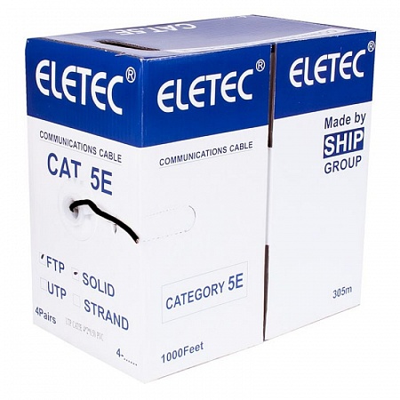 Eletec 5E 4x2xAWG24 кабель FTP эконом, двойная оболочка, 305м