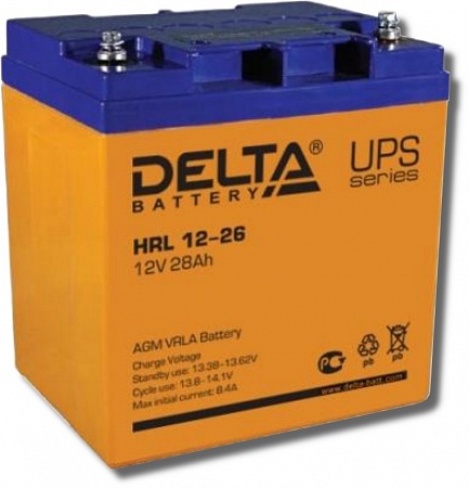 Deltа HRL 12-26 Аккумулятор герметизированный cвинцово-кислотный