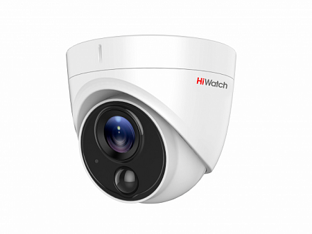 HiWatch DS-T513 (3.6) 5Mp Уличная купольная видеокамера, 1/2.5'' CMOS, 80.1°, 2592x1944@20к/с, 2560x1440@25к/с, ИК-фильтр, 0.01лк @F1.2, OSD-меню/DWDR/DNR/BLC/Smart ИК/PIR-датчик (110°x11м), световая сигнализация, видеовыход: 1хHD-TVI, EXIR-подсветка до 2