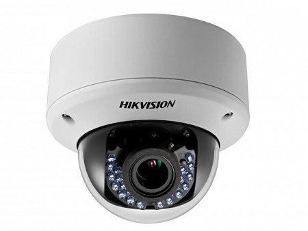 Hikvision DS-2CE56D5T-VPIR3 Купольная вандалозащищенная TVI видеокамера с ИК-подсветкой и механическим ИК-фильтром, 2Мп CMOS