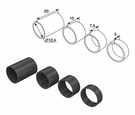 Doorhan DH00RVP Комплект втулок распорных пластиковых