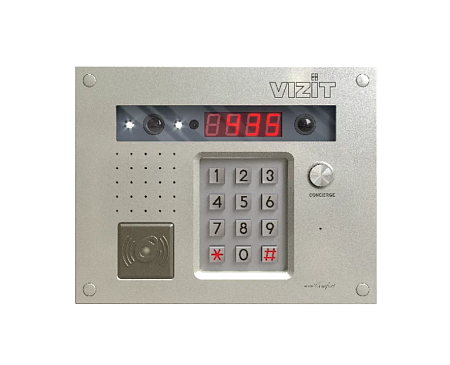 Vizit БВД-435FCBE3 Блок вызова для совместной работы с БУД-430х,-482RD, -485х. Встроенный считыватель ключей VIZIT-RF3.