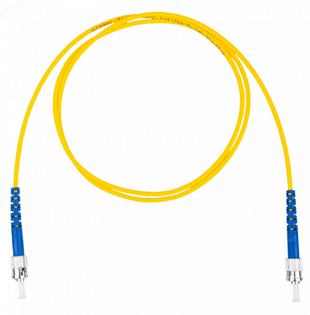 Шнур оптический коммутационный (патч-корд), ST-ST симплекс (simplex) OS2, нг(А)-HF, желтый, 0,5 м