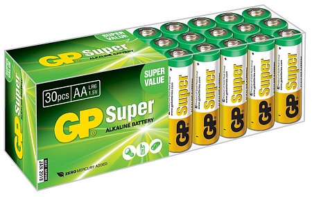 GP Super Alkaline 15A LR6 AA Батарея GP (30шт/уп)