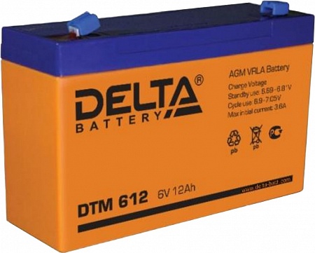 Deltа DTM612 Аккумулятор герметизированный cвинцово-кислотный
