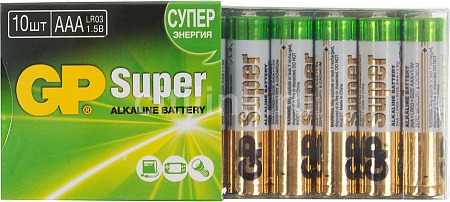 GP Super Alkaline 24A LR03 AAA Батарея  (10шт/уп)